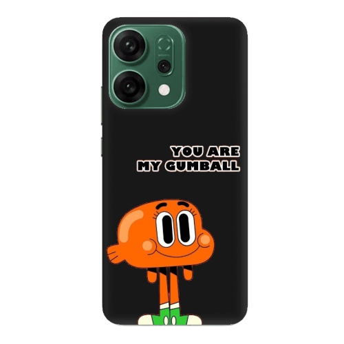 Oppo RENO 14 You are my gumball Black Colored Silicone TPU Θήκη